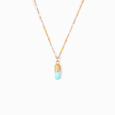 Happy Pill Necklace - The Storm Will Pass 