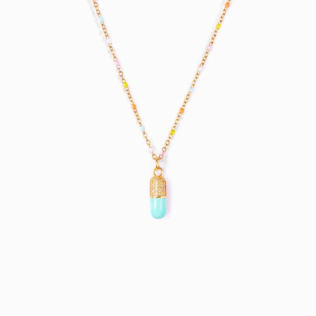 Happy Pill Necklace - The Storm Will Pass 