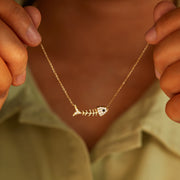 Fishbone Necklace - Fishing Partners For Life