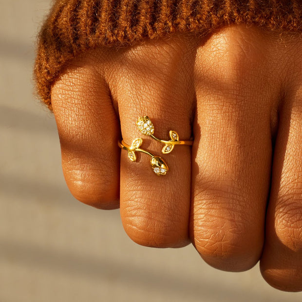 Always Thinking Of You Tulip Flower Ring