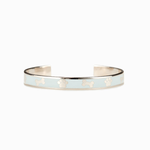 Dog Bone & Paw Cuff Bangle