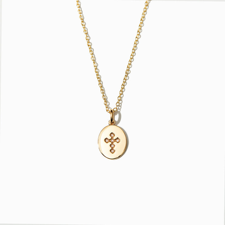 cross disc necklace