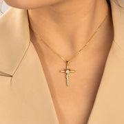 A Cross For My Friend Heart Cross Necklace