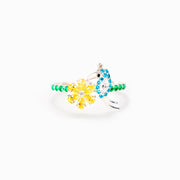 A Toucan of My Love Bird & Flower Ring